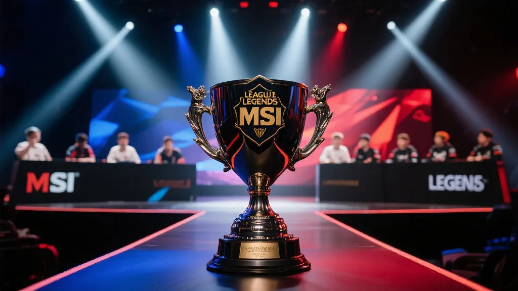 MSI冠军奖杯闪耀舞台